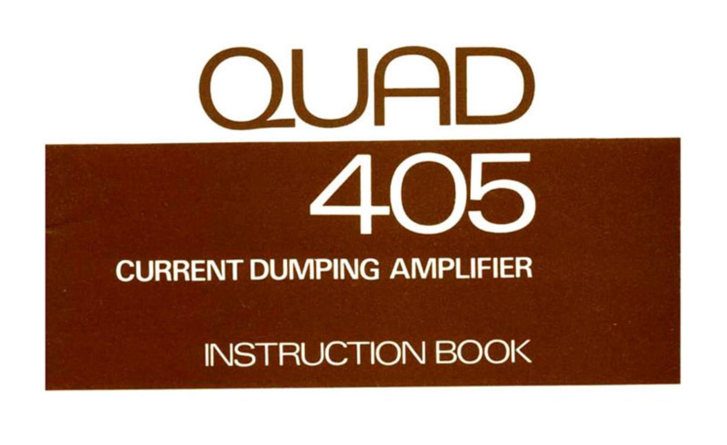 Quad 405 Owners Manual 2
