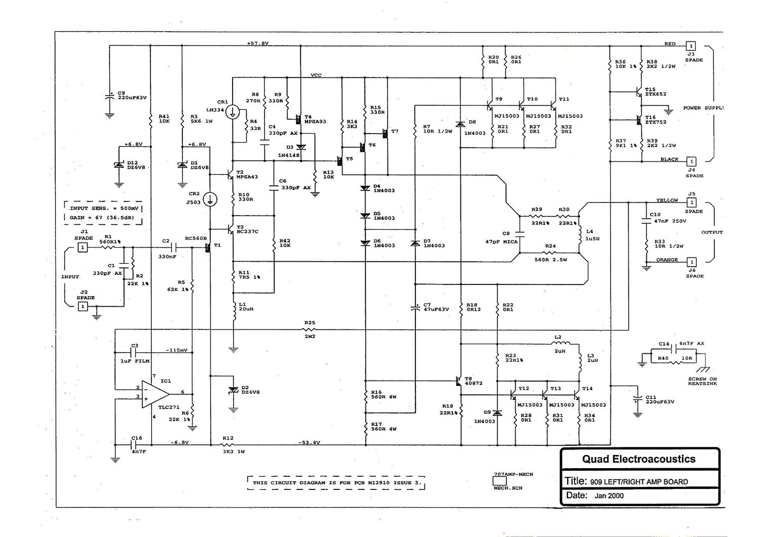 Quad 909 Schematic