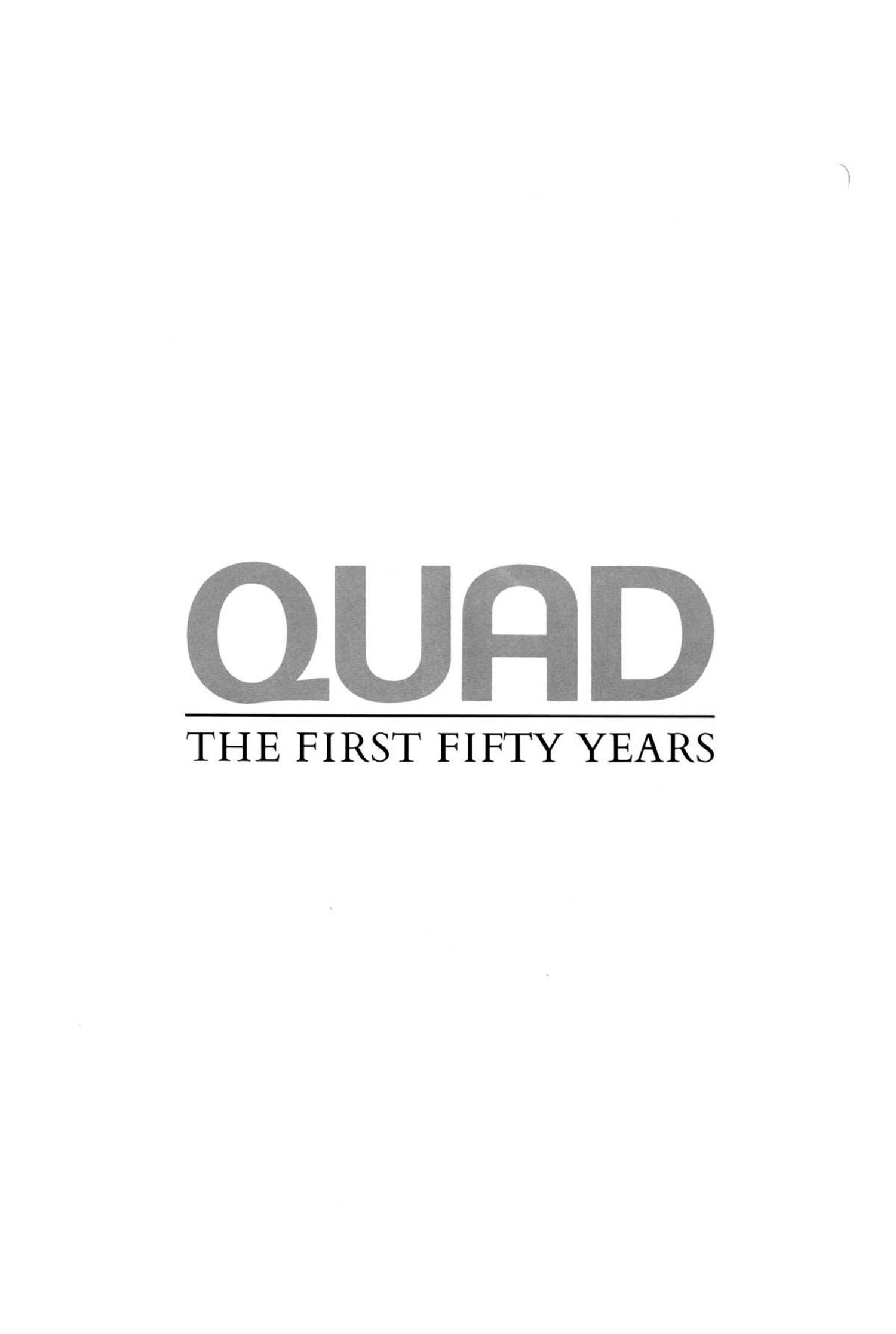 Quad The First Fifty Years 50 Catalog