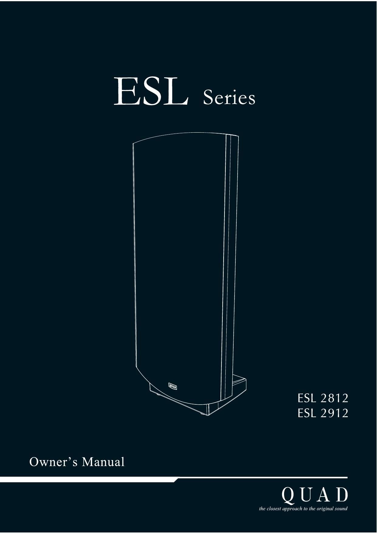 Quad ESL 2912 Owners Manual