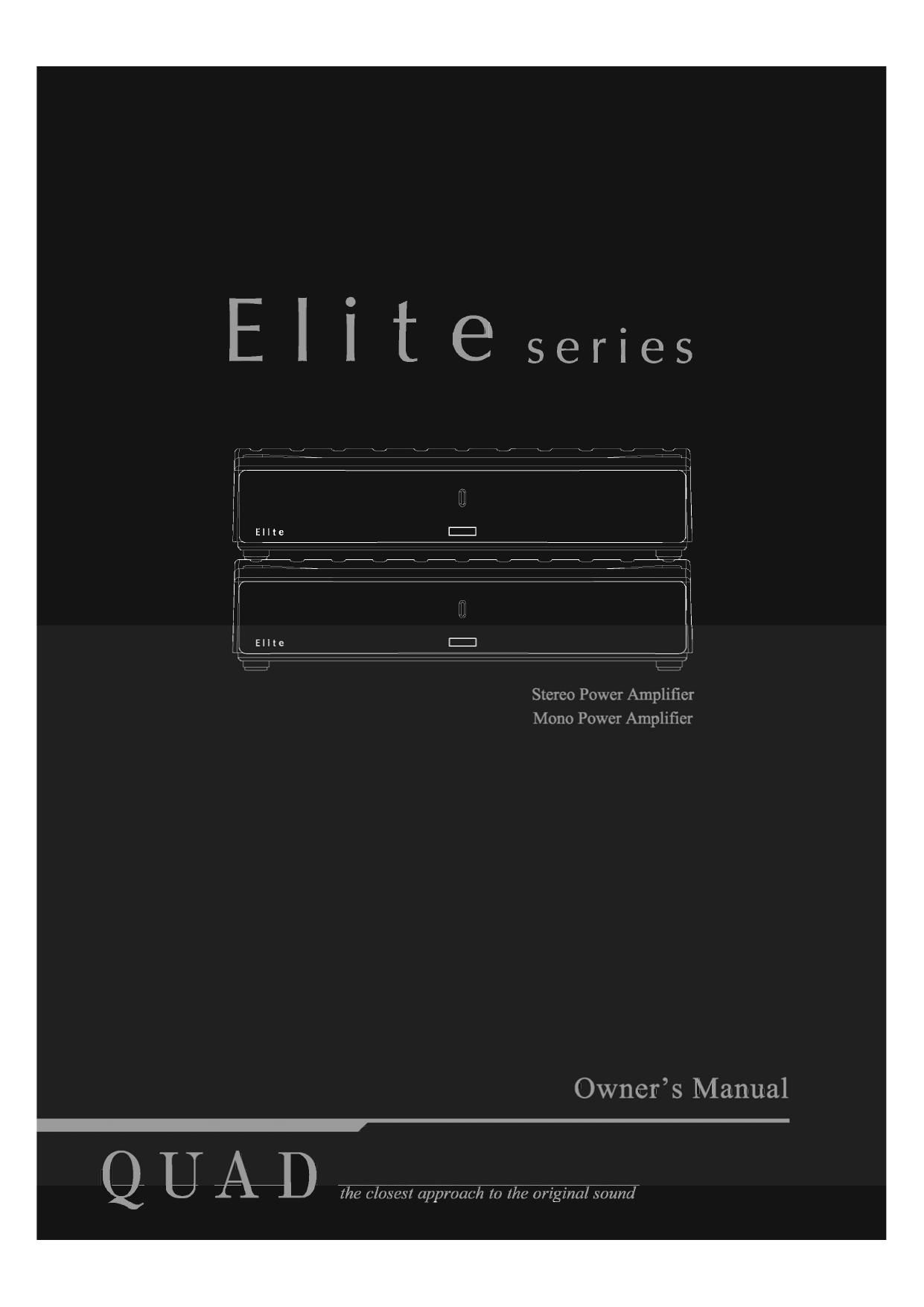 Quad Elite Series Owners Manual