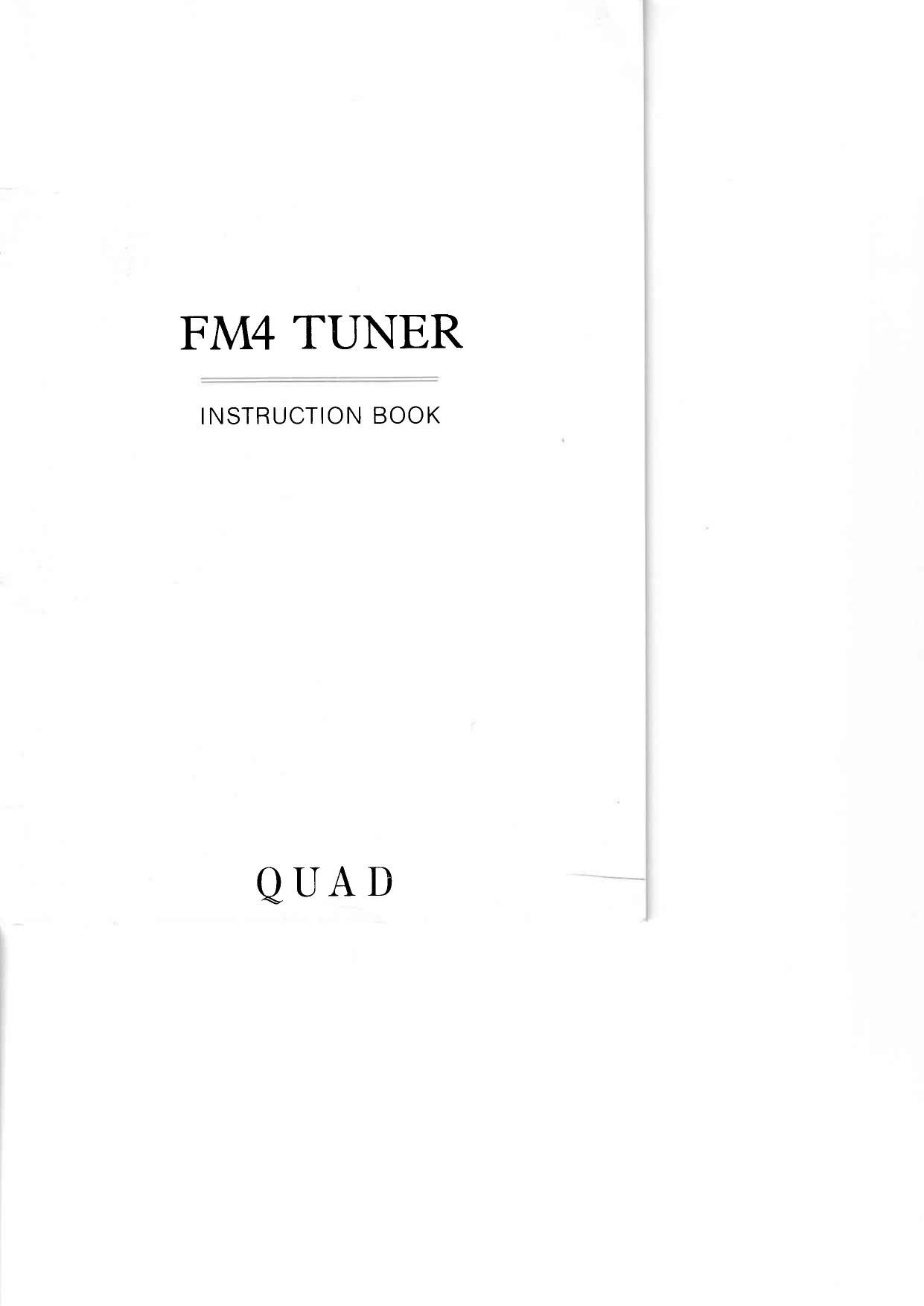 Quad FM4 Owners Manual