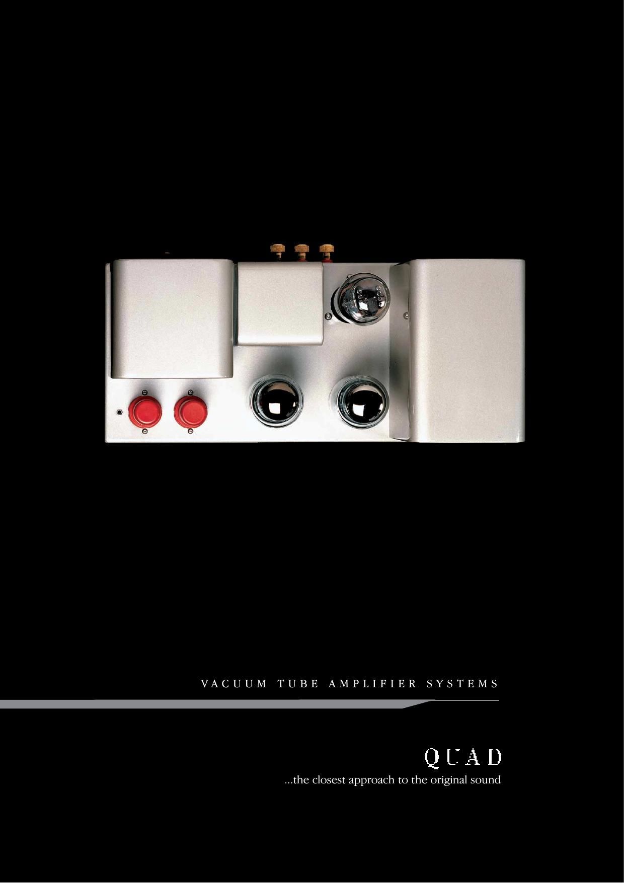 Quad Vacuum Tube Amplifier Systems 2004 Catalog