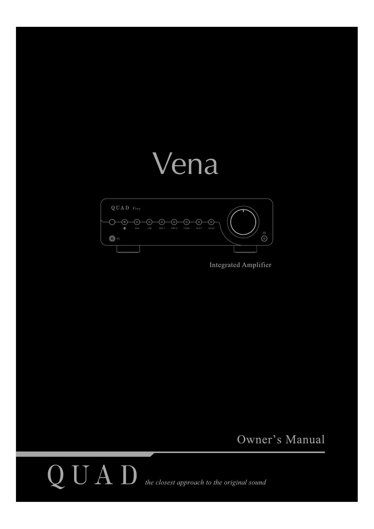 Quad Vena Owners Manual