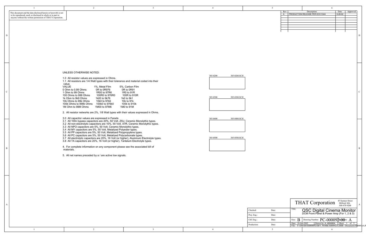 QSC DCM 1 Schematics