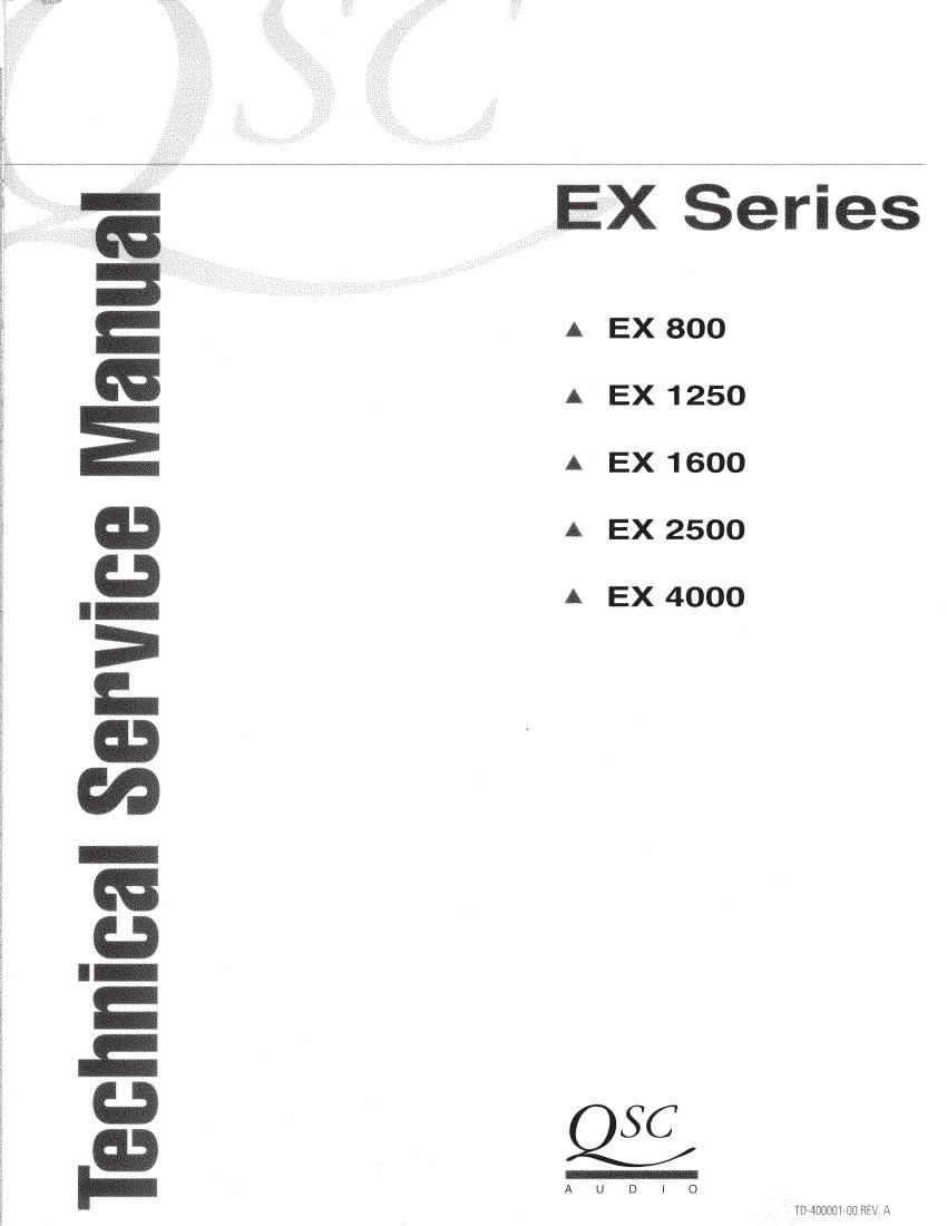 QSC EX Series Service Manual