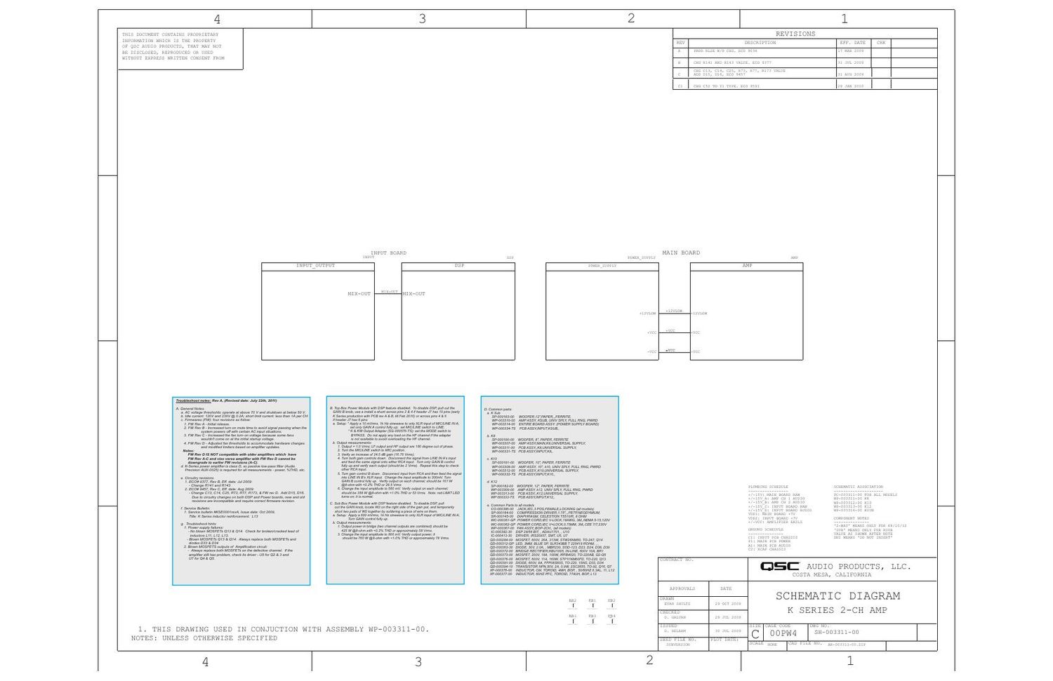 QSC K Series Powered Speaker Schematics