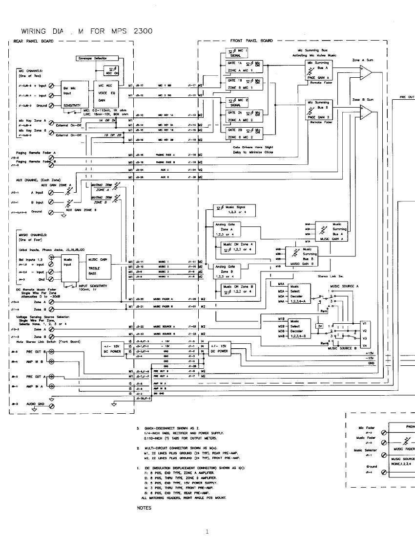 QSC MPS 2300 Schematics