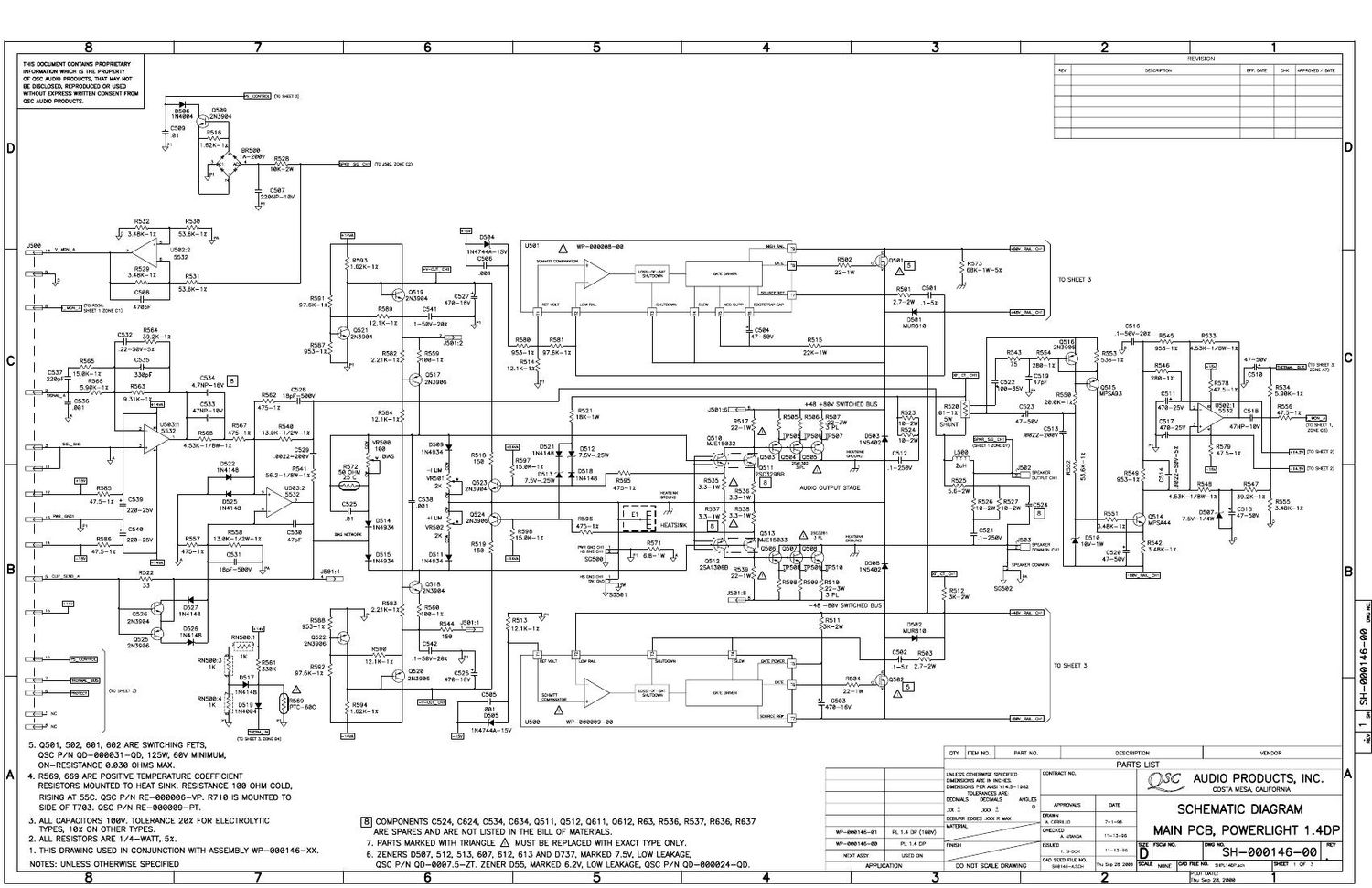 QSC PL 1 4 Schematics