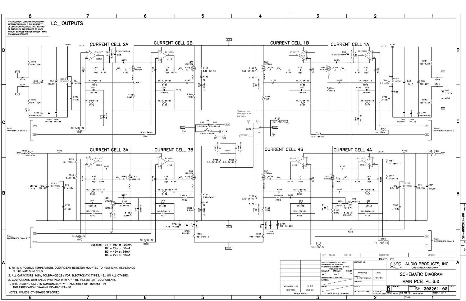 QSC PL 6 0PFC Schematics