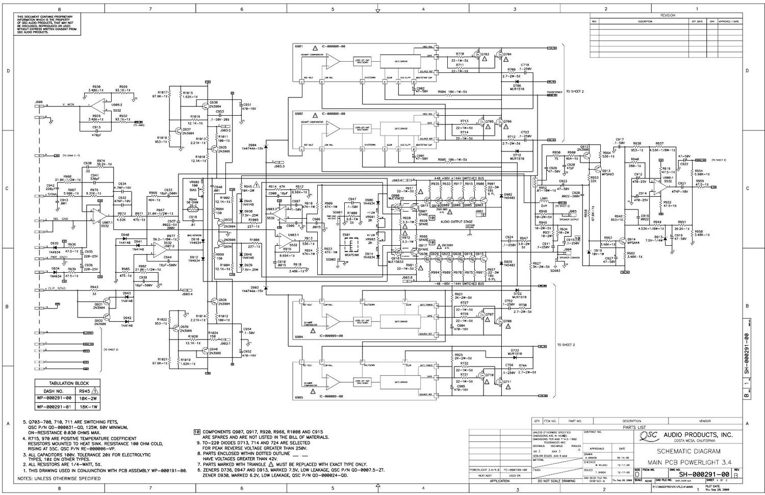 QSC pl 3 4 Schematics