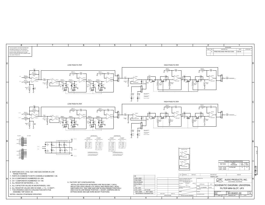 QSC UF 2 Schematic