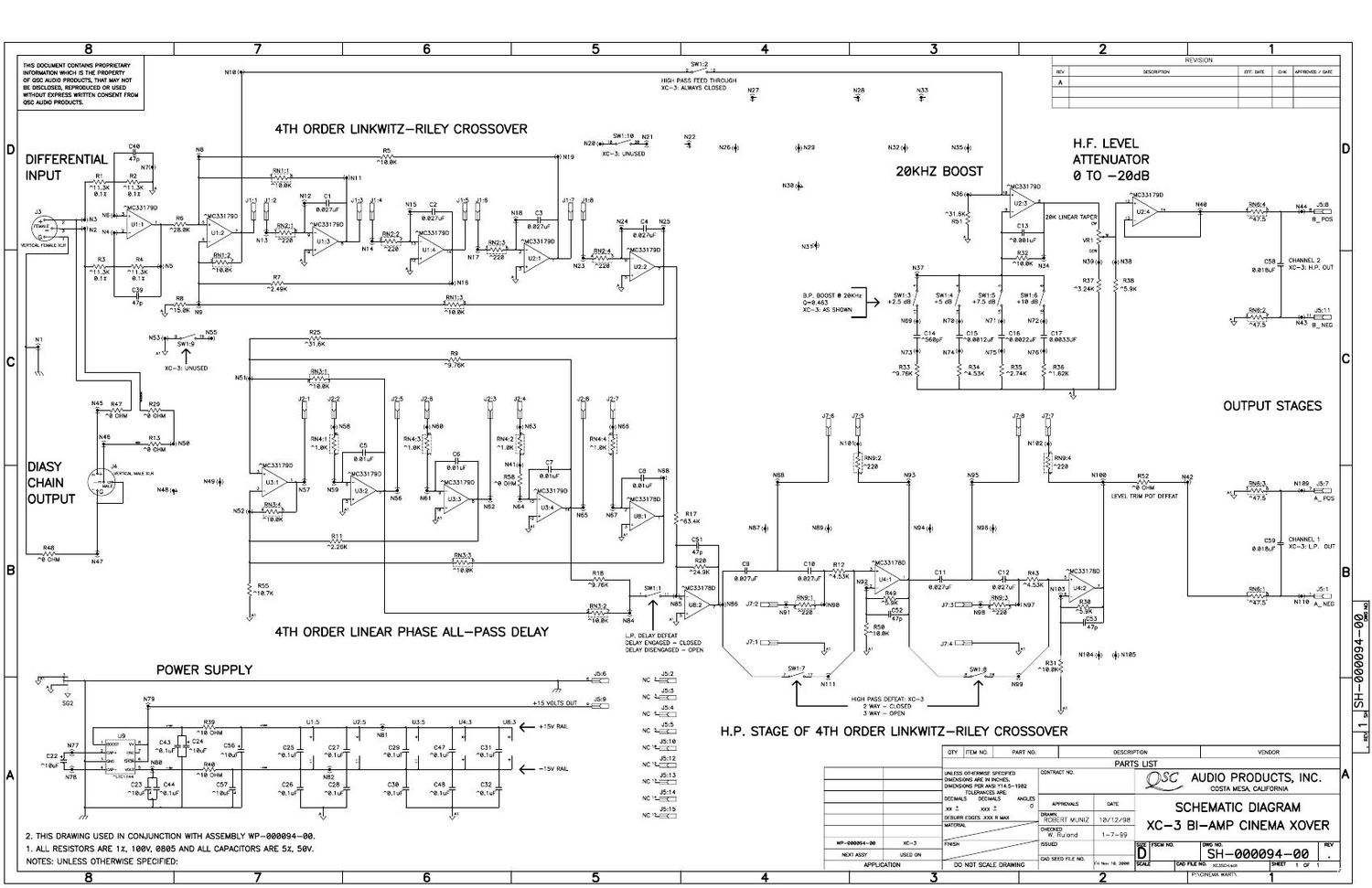 QSC XC 3 Schematic