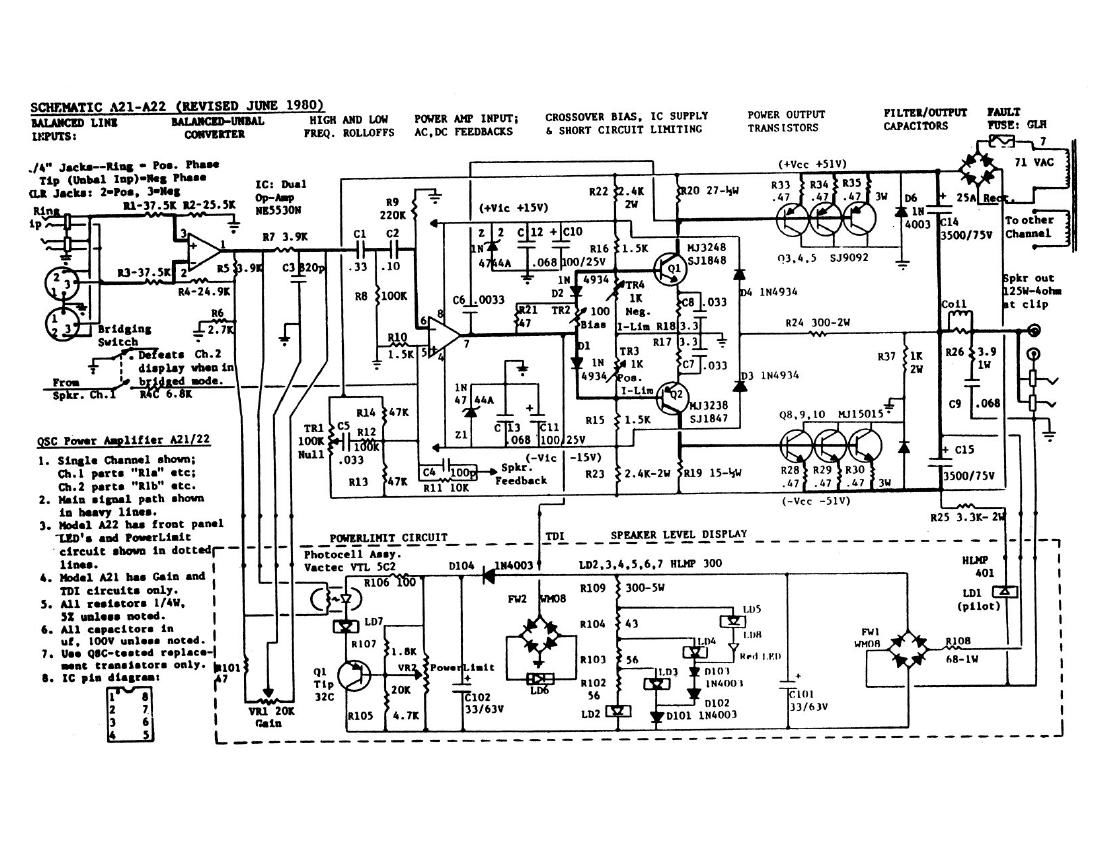 QSC a 21 a 22 Schematic