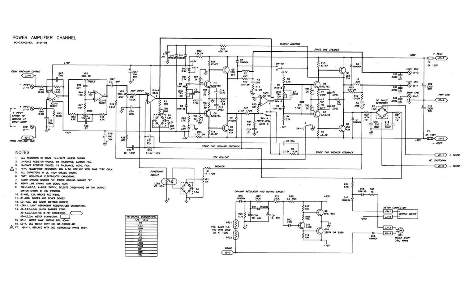 QSC a 2300 Schematic