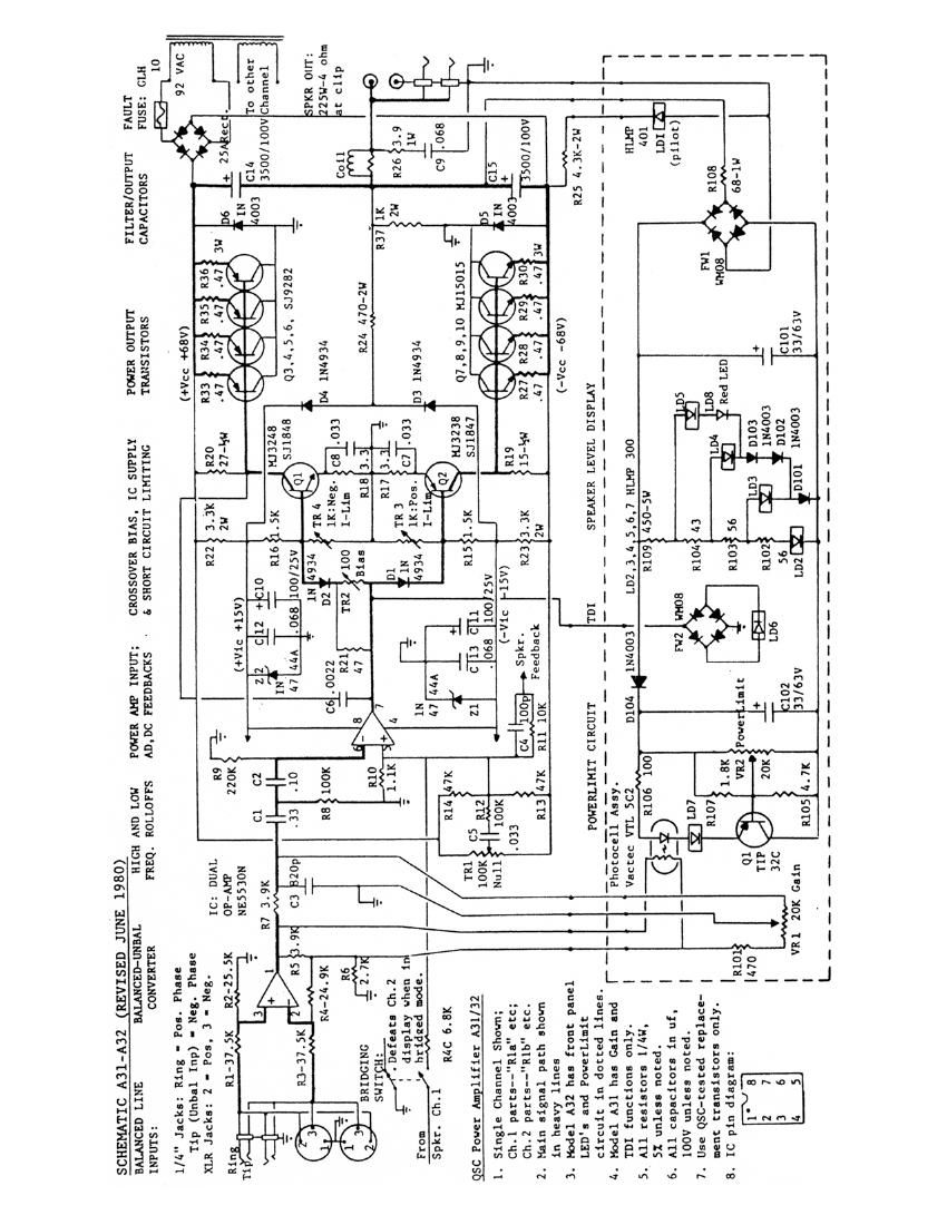 QSC a 31 a 32 Schematic