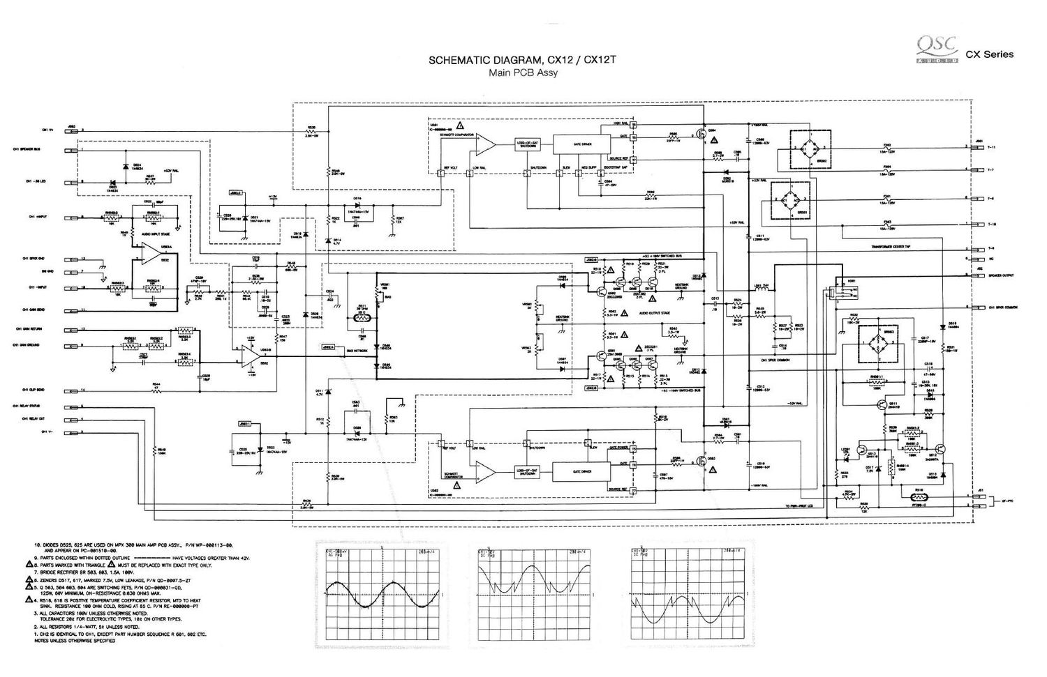 QSC cx 12 Schematics