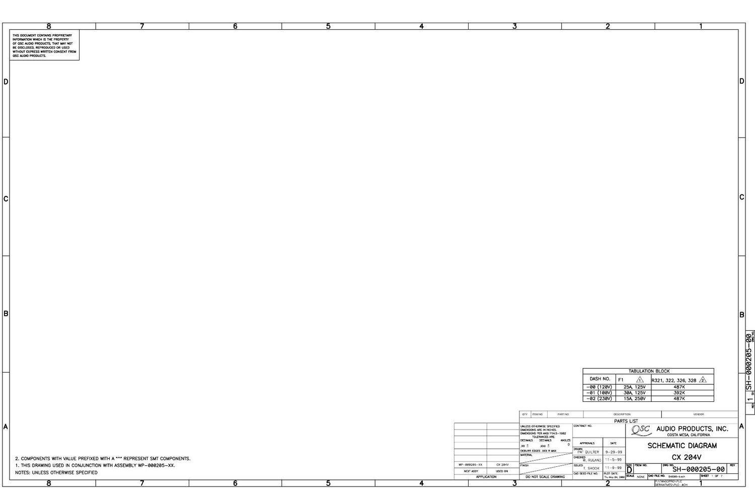 QSC cx 204V Schematics