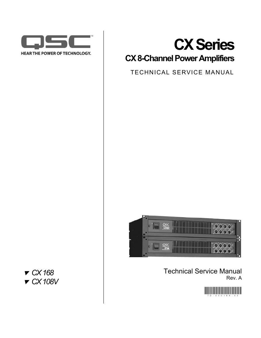 QSC cx 8 Series Service Manual