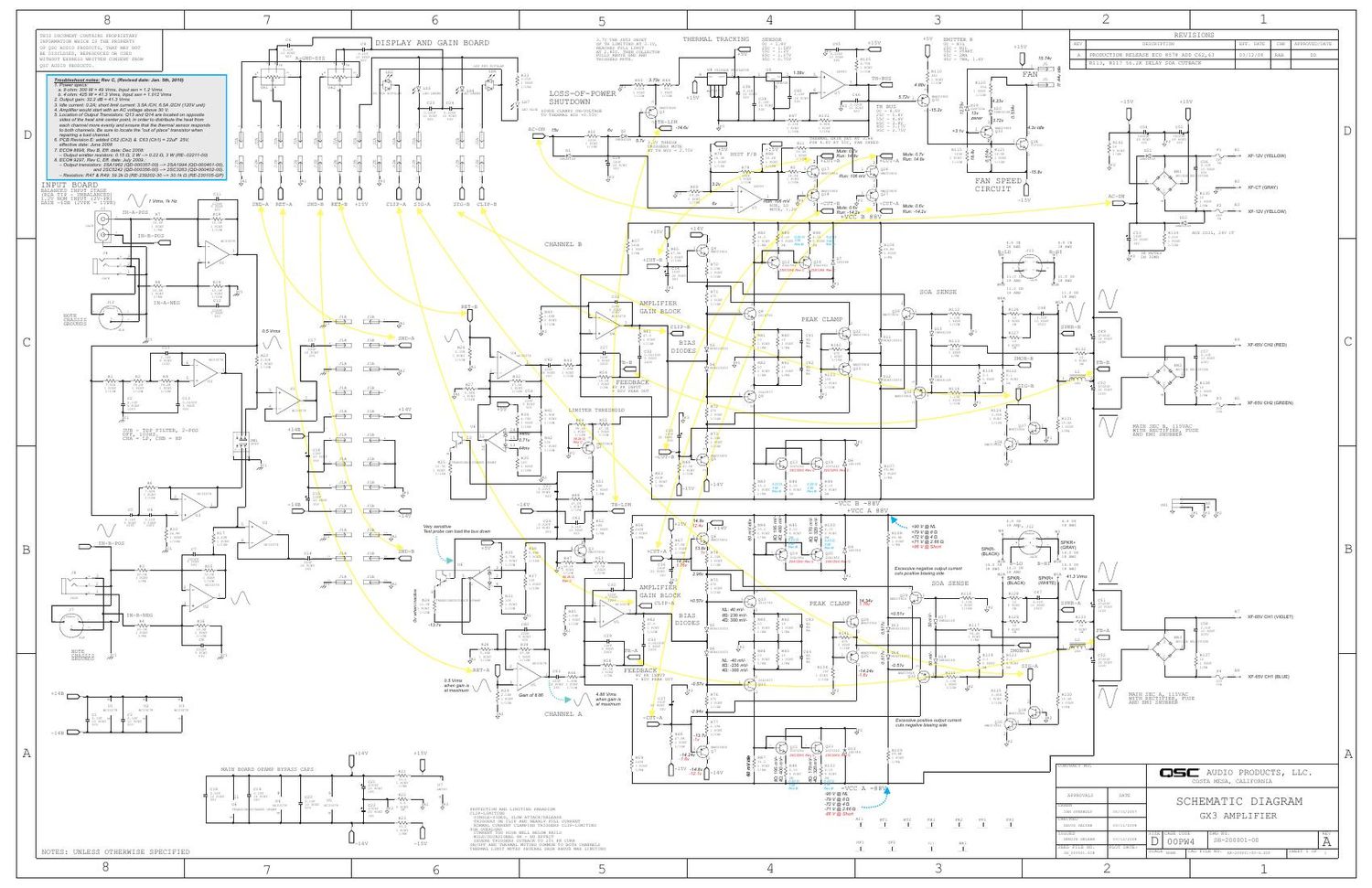 QSC gx 3 Schematic