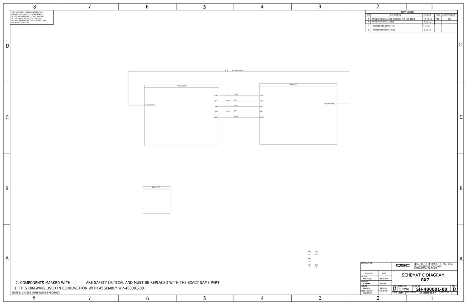 QSC gx 7 Schematics