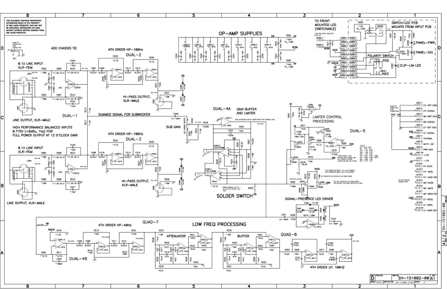 QSC hpr 151i Schematics