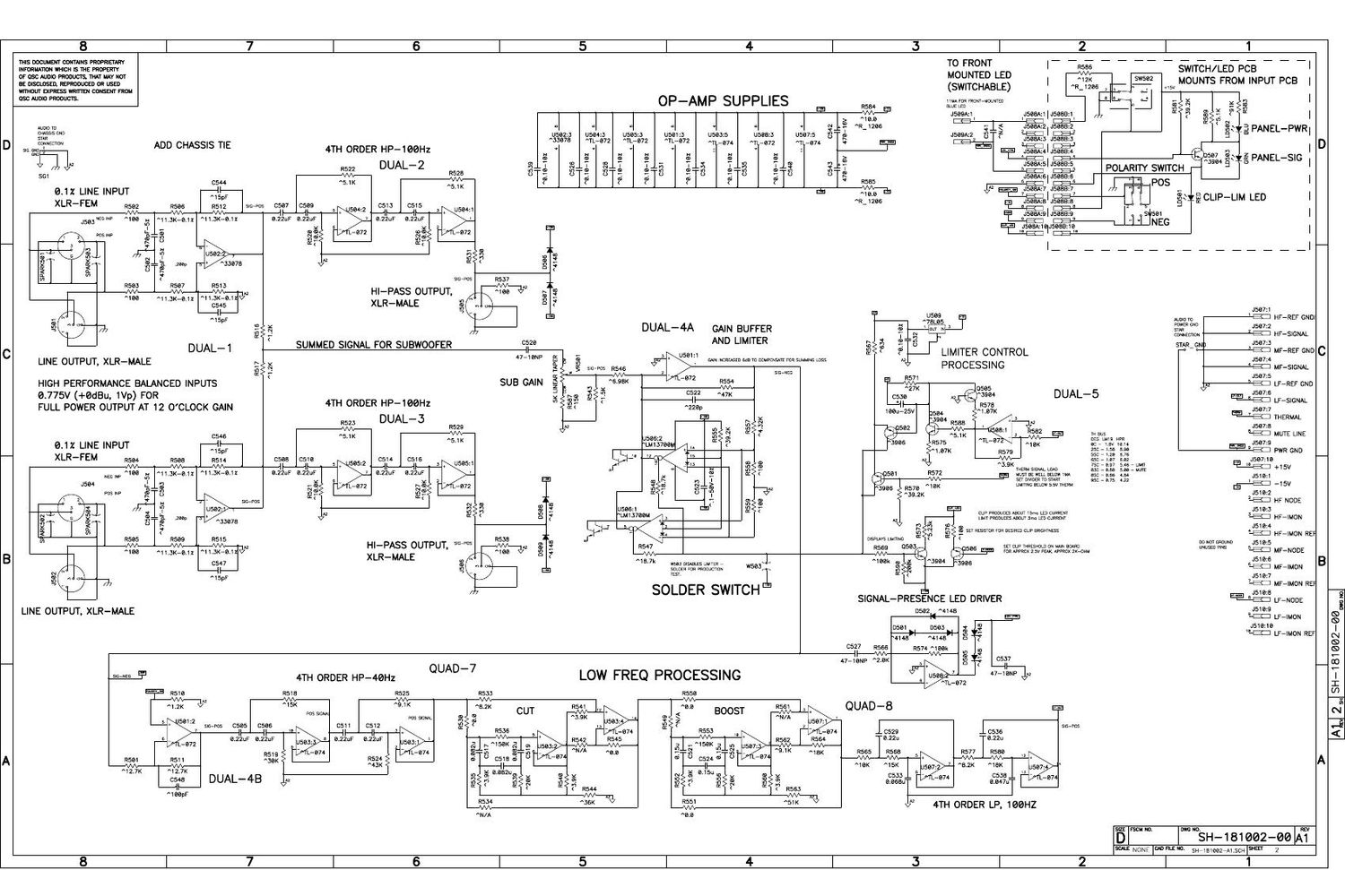 QSC hpr 181i Schematics