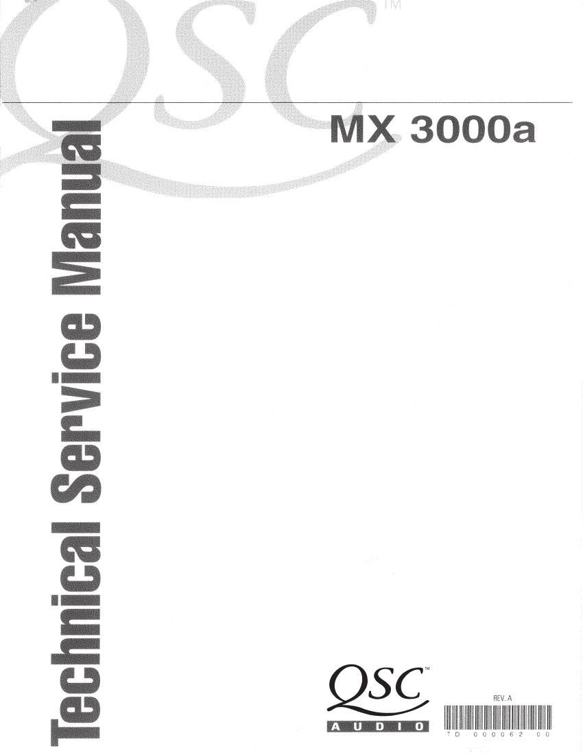 QSC mx 3000A pwr sm