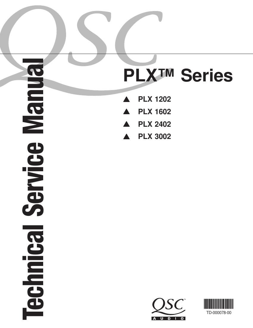 QSC plx Series Service Manual