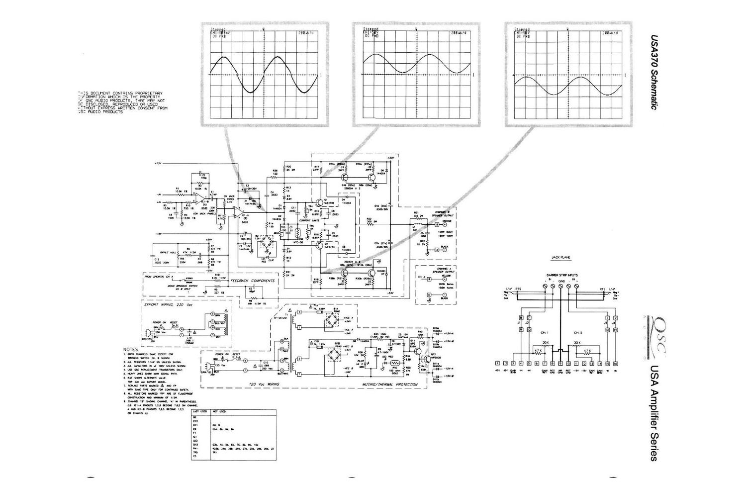 QSC usa 370 Schematic