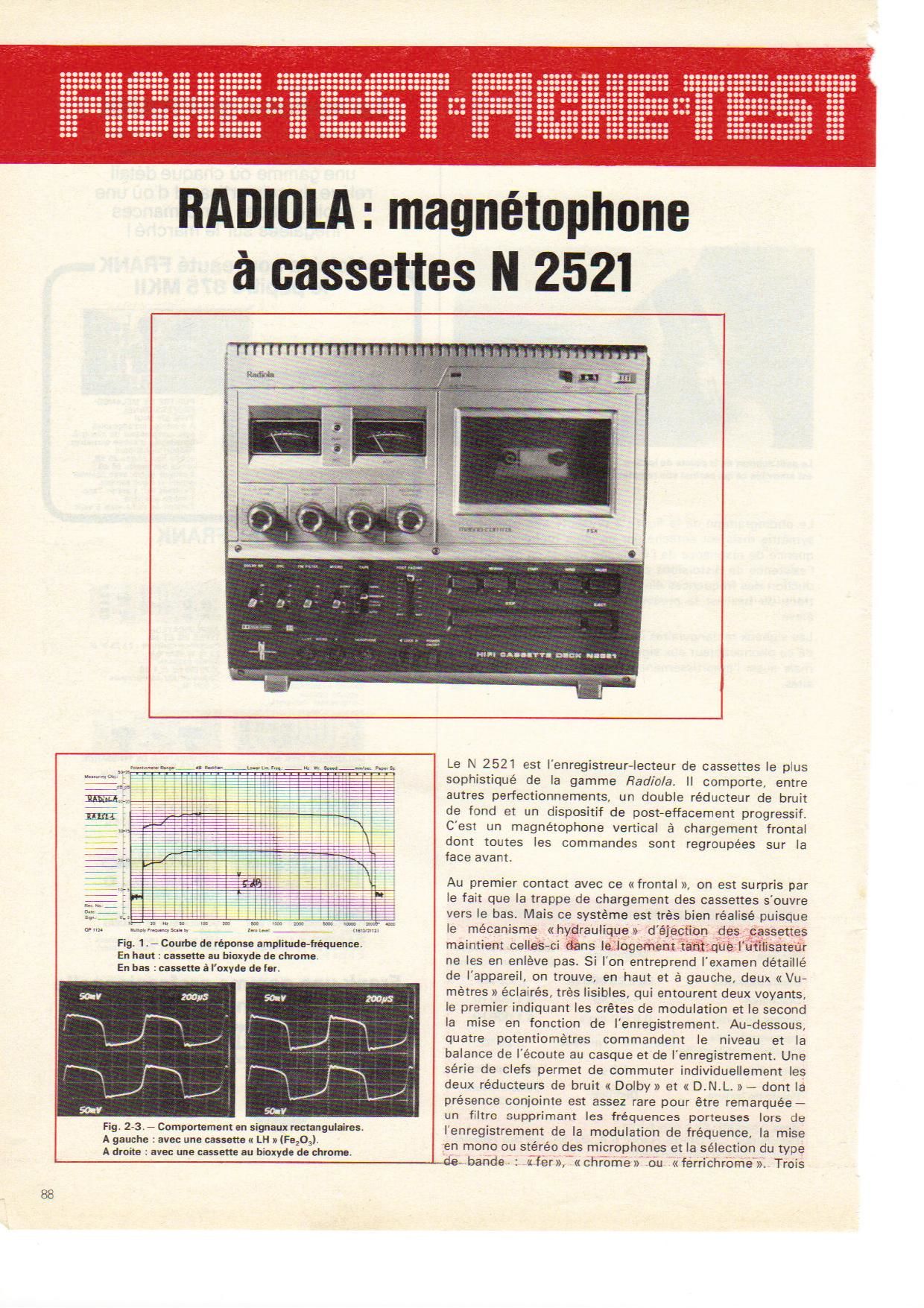 Radiola N2521 Test
