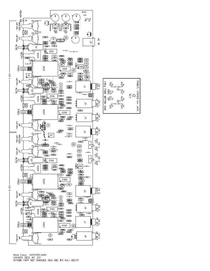 rane AC 23 Crossover Schematics