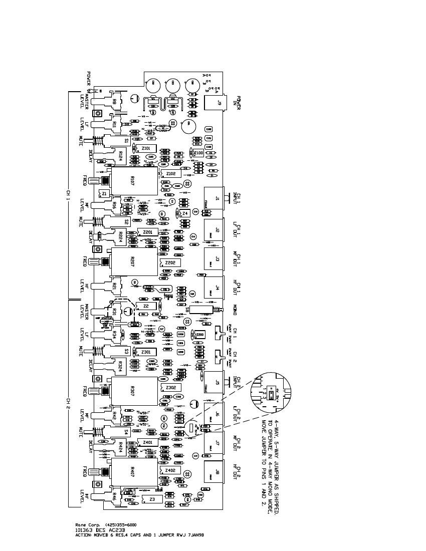 rane AC 23B Crossover Schematics