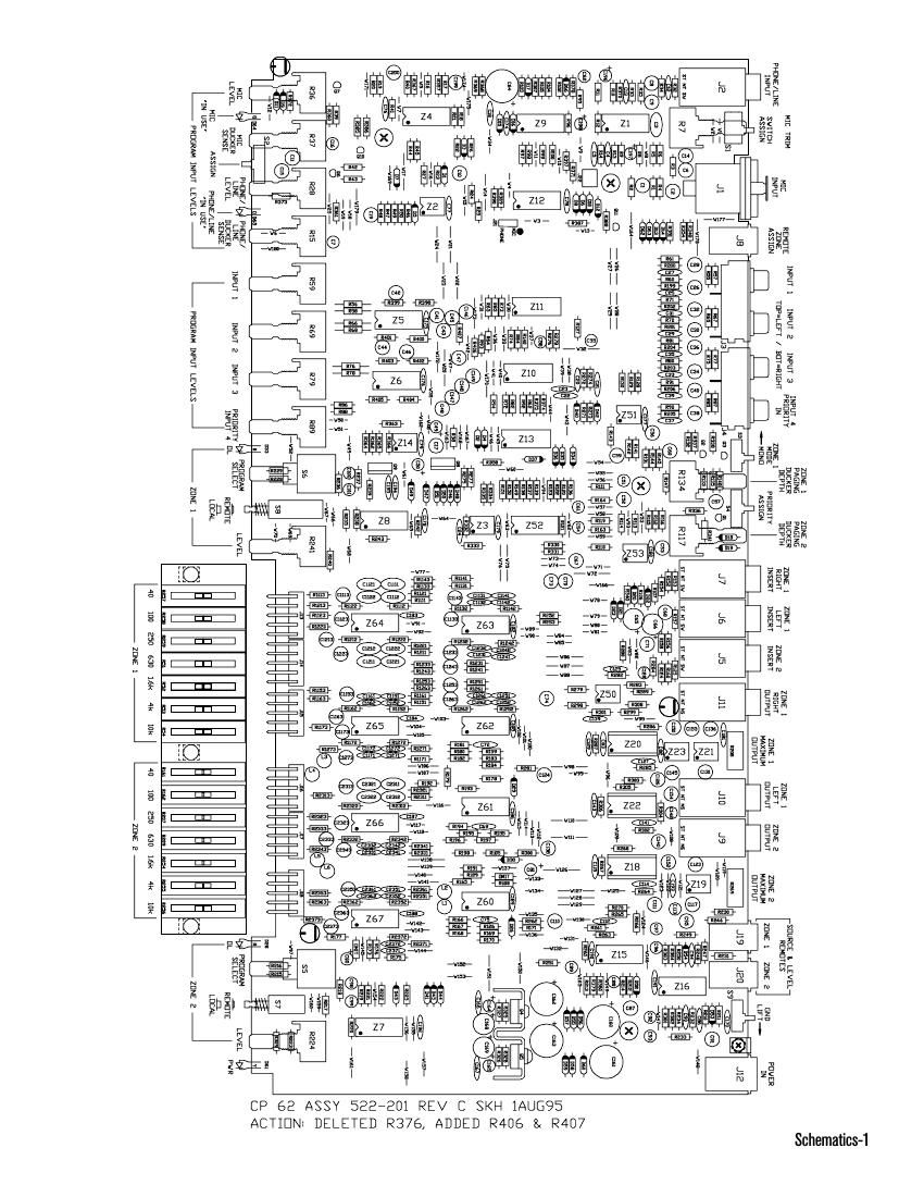 rane CP 62 Commercial Processor Schematics