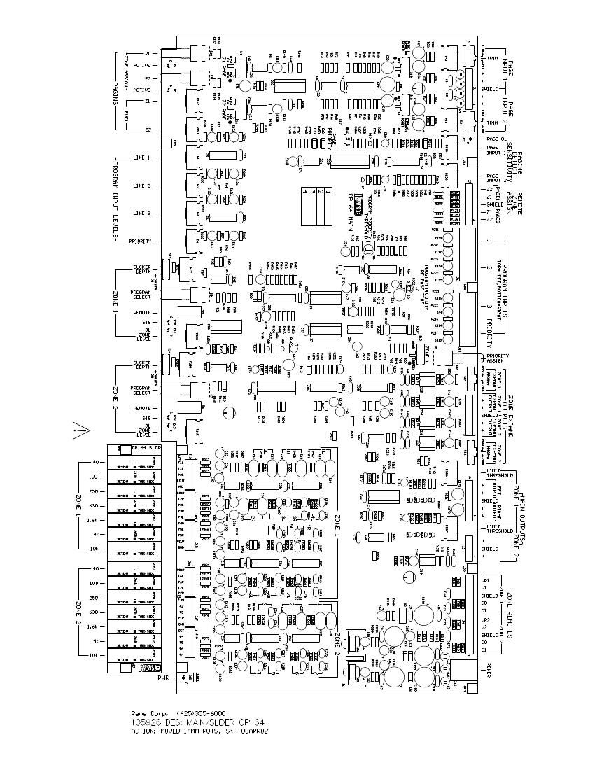 rane CP 64 Commercial Processor Schematics