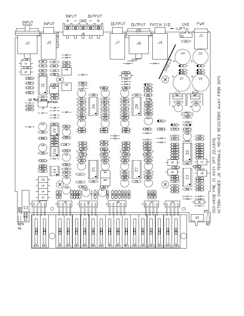 rane FME 15 Flex Graphic EQ Schematics