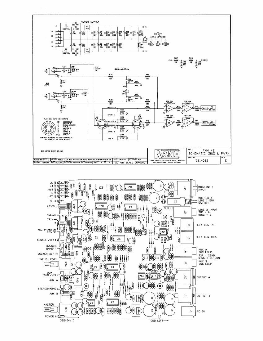 rane FMM 42 Flex Master Mix Schematics