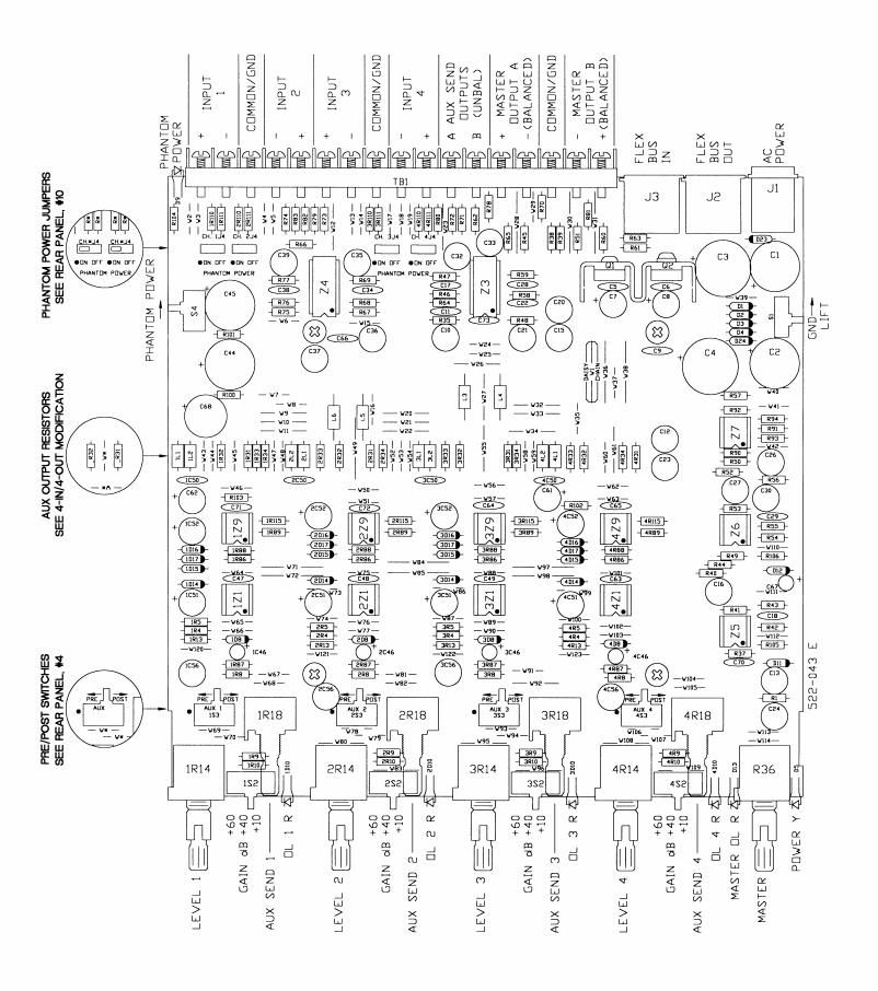 rane FPM 44 Flex Program Mixer Schematics