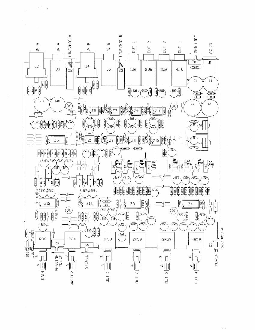 rane FPS 28 Flex Program Splitter Schematics