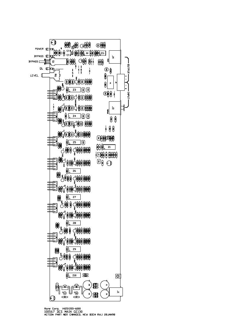 rane GE 130 Graphic EQ Schematics