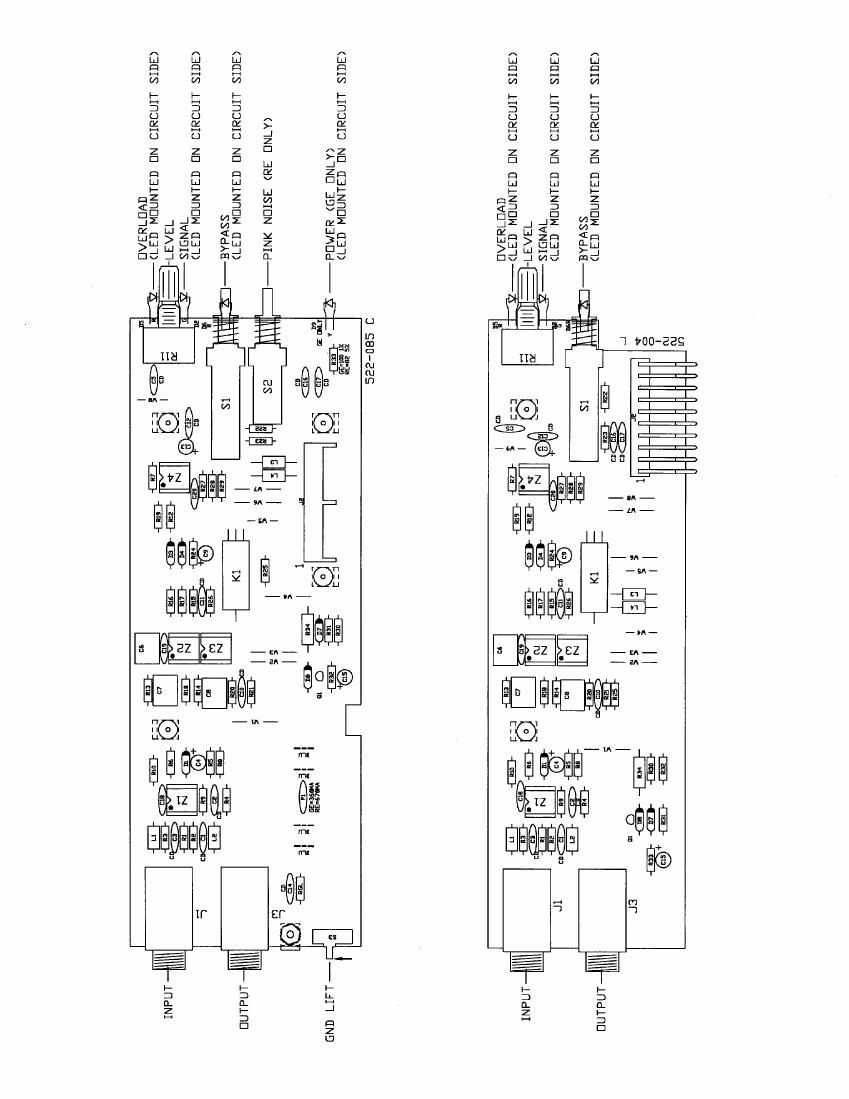 rane GE 14 Graphic EQ Schematics