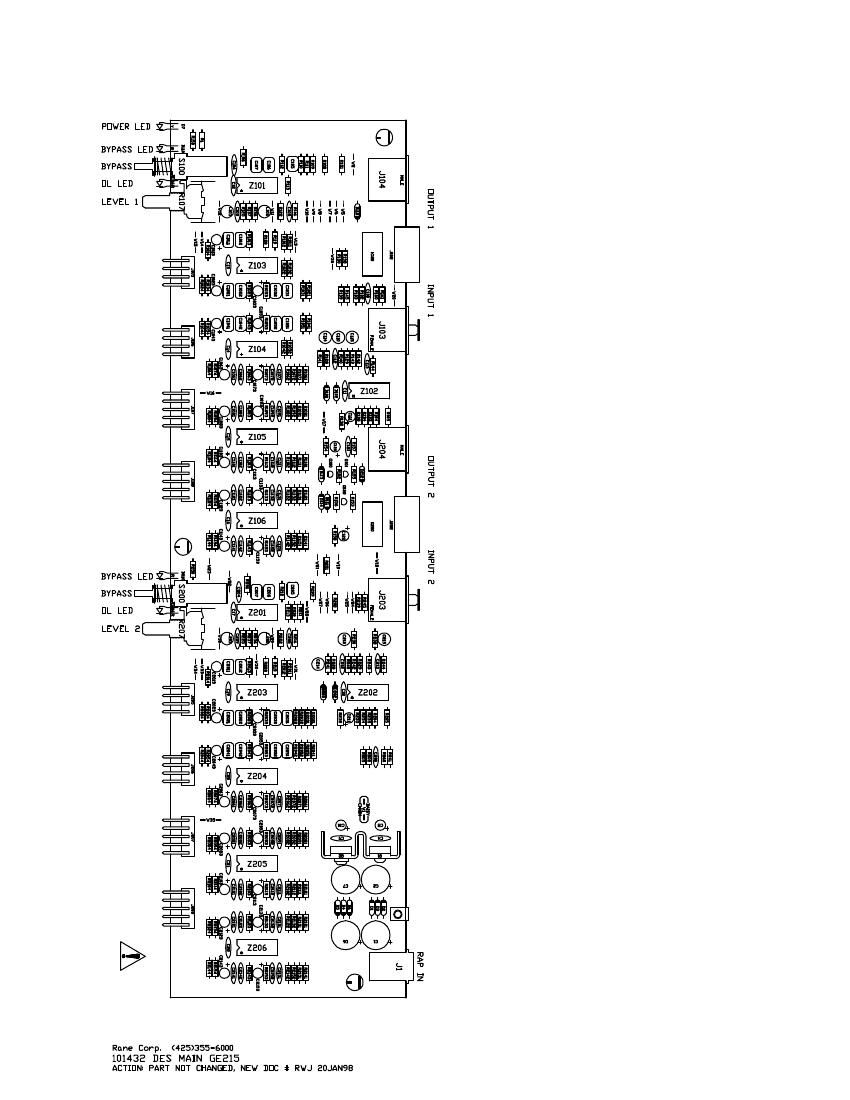 rane GE 215 Graphic EQ Schematics