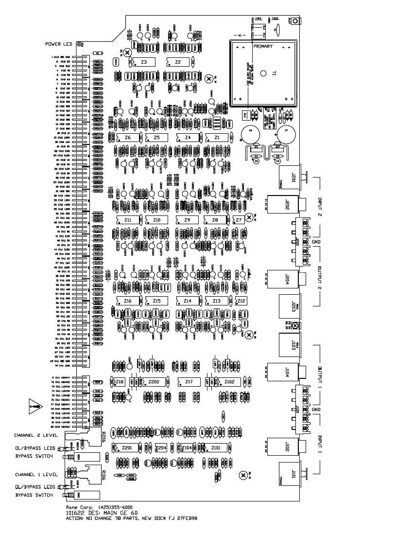 rane GE 60 Graphic EQ Schematics