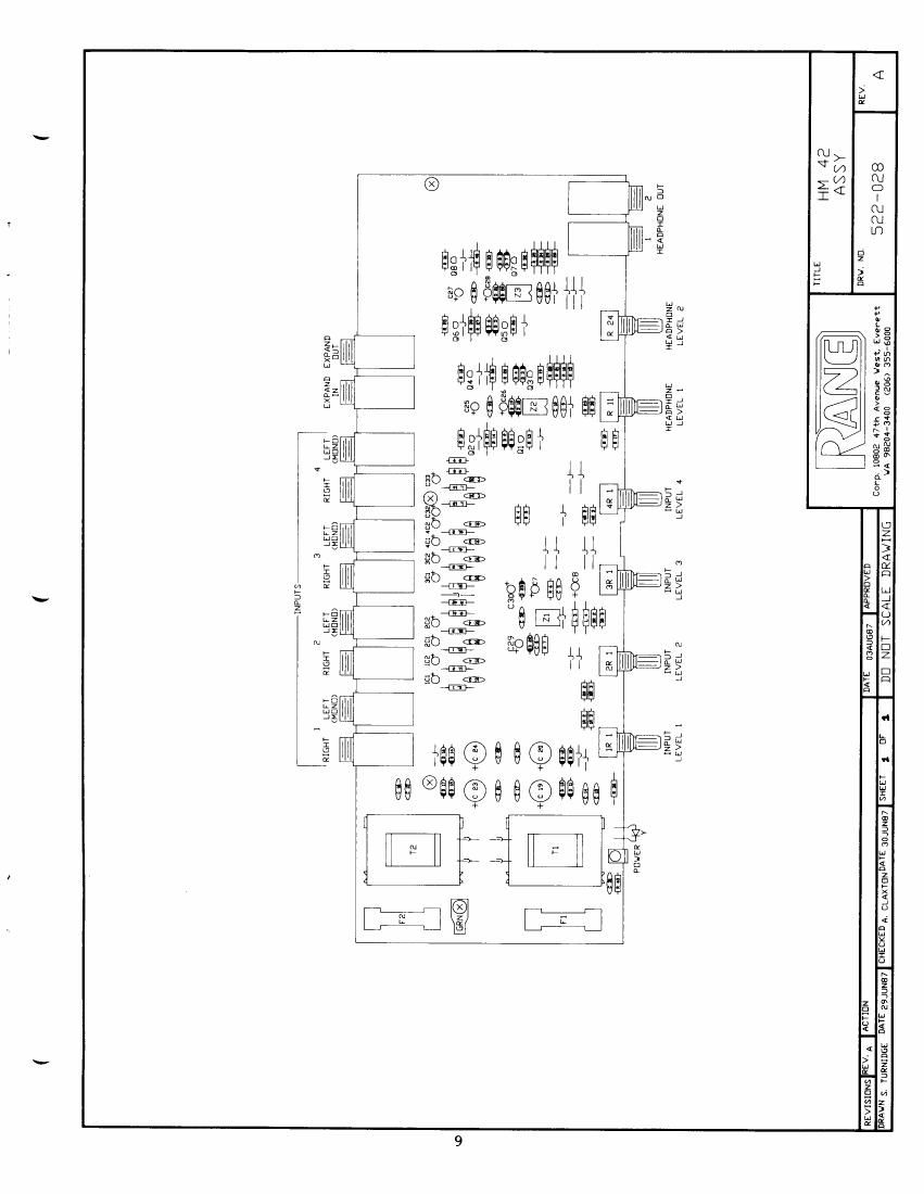 rane HM 42 Headphone Amp Schematics