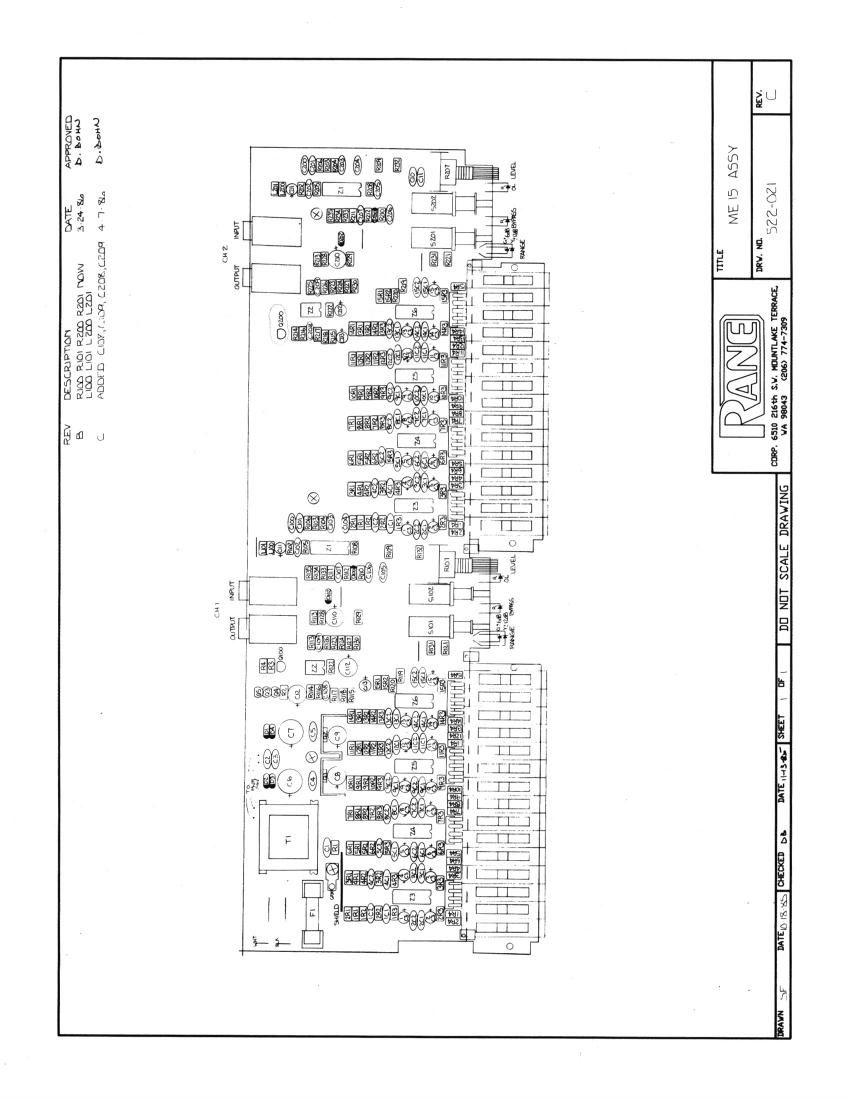 rane ME 15 EQ Schematics