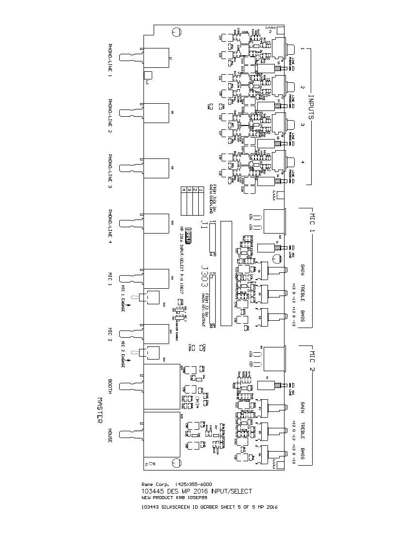 rane MP 2016 Mixer Schematics