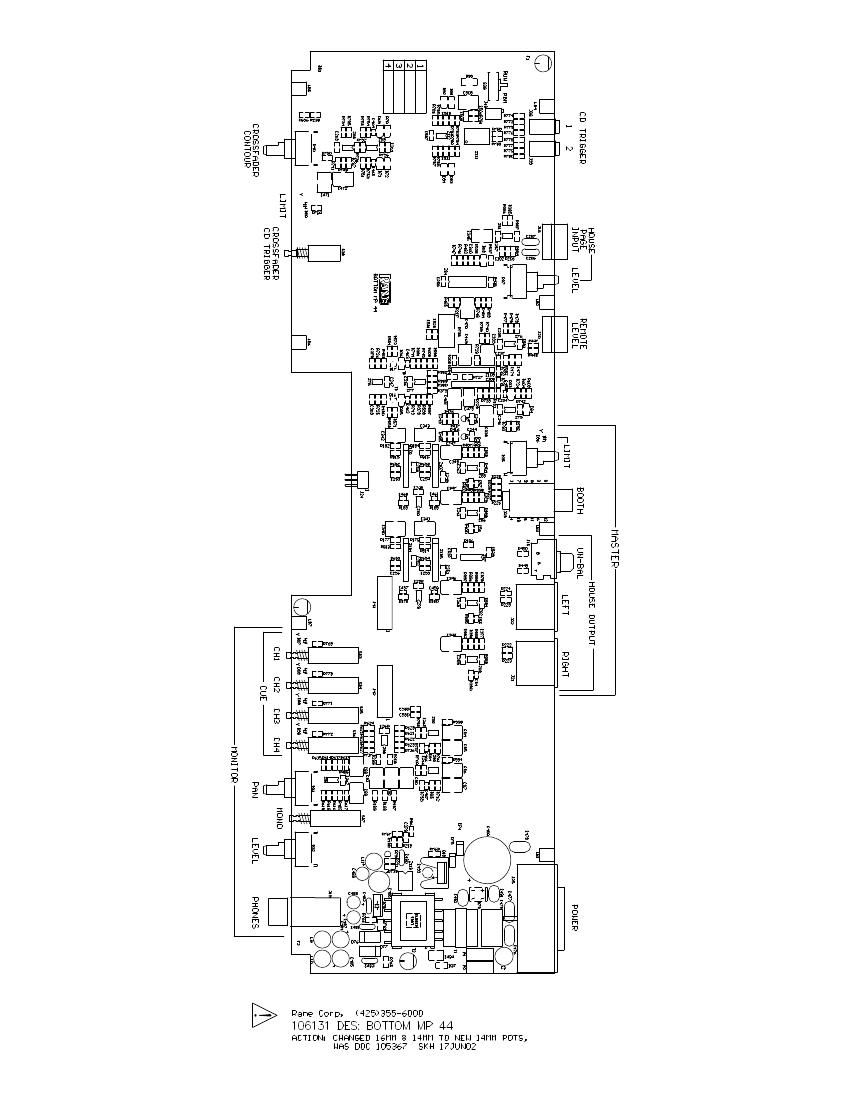 rane MP 44 Mixer Schematics