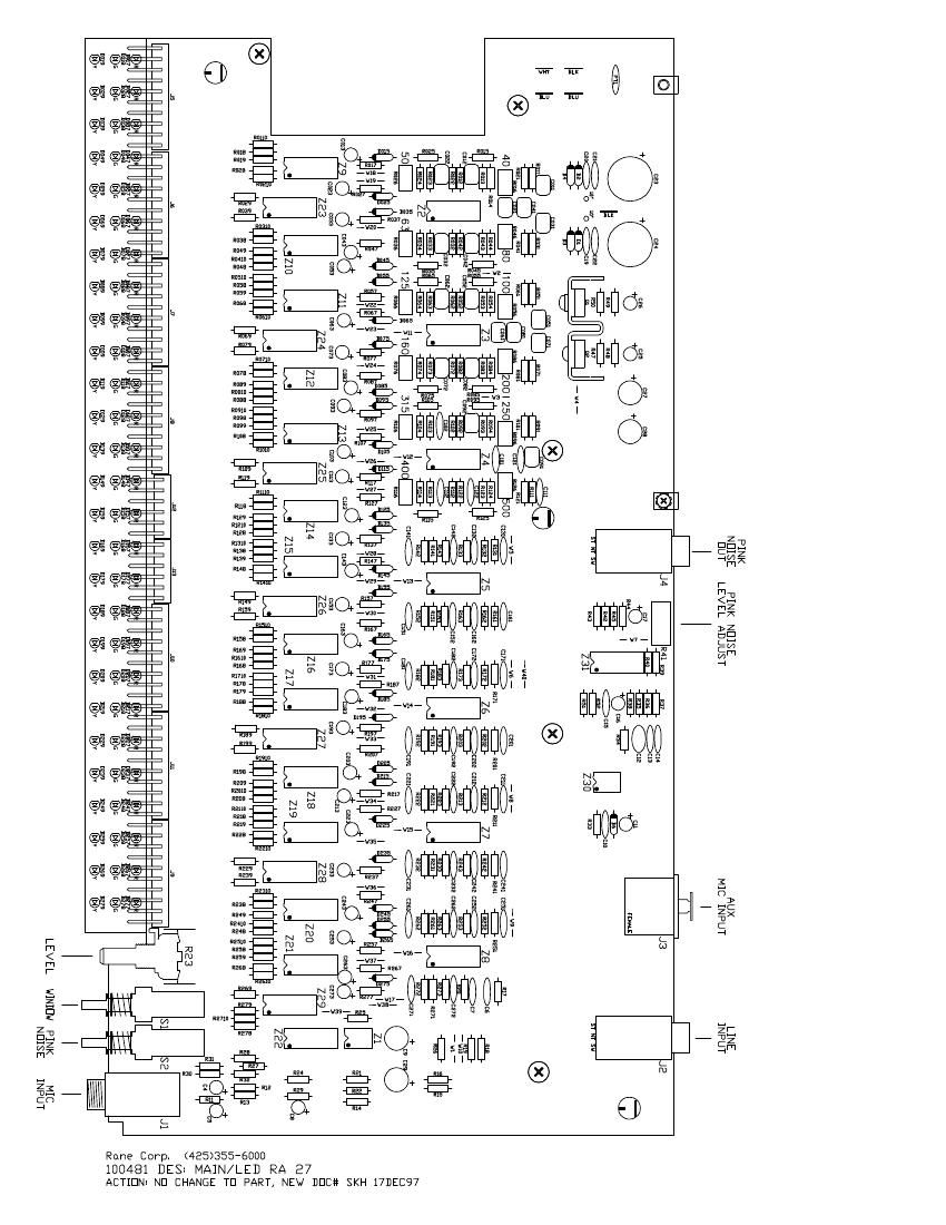 rane RA 27 Real Time Analyzer Schematics