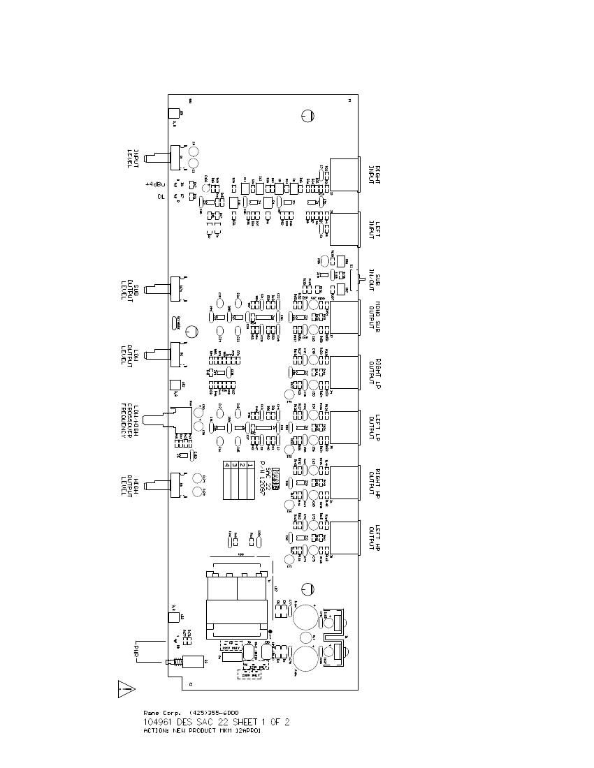 rane SAC 22 Stereo Crossover Schematics