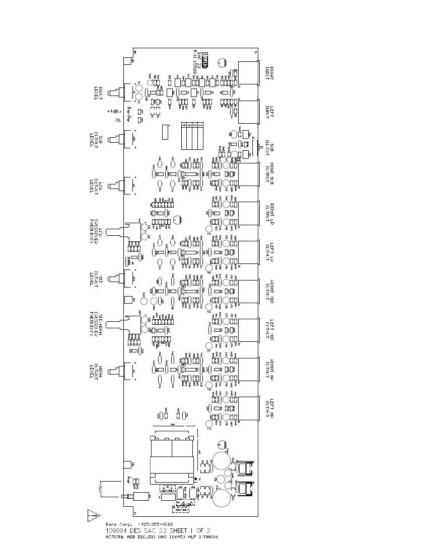 rane SAC 23 Stereo Crossover Schematics